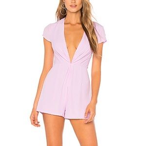by the way deep v lavender romper
